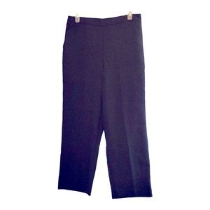 Alfred Dunner Pull-on black Polyester Elastic Waist Pants, Size 12P